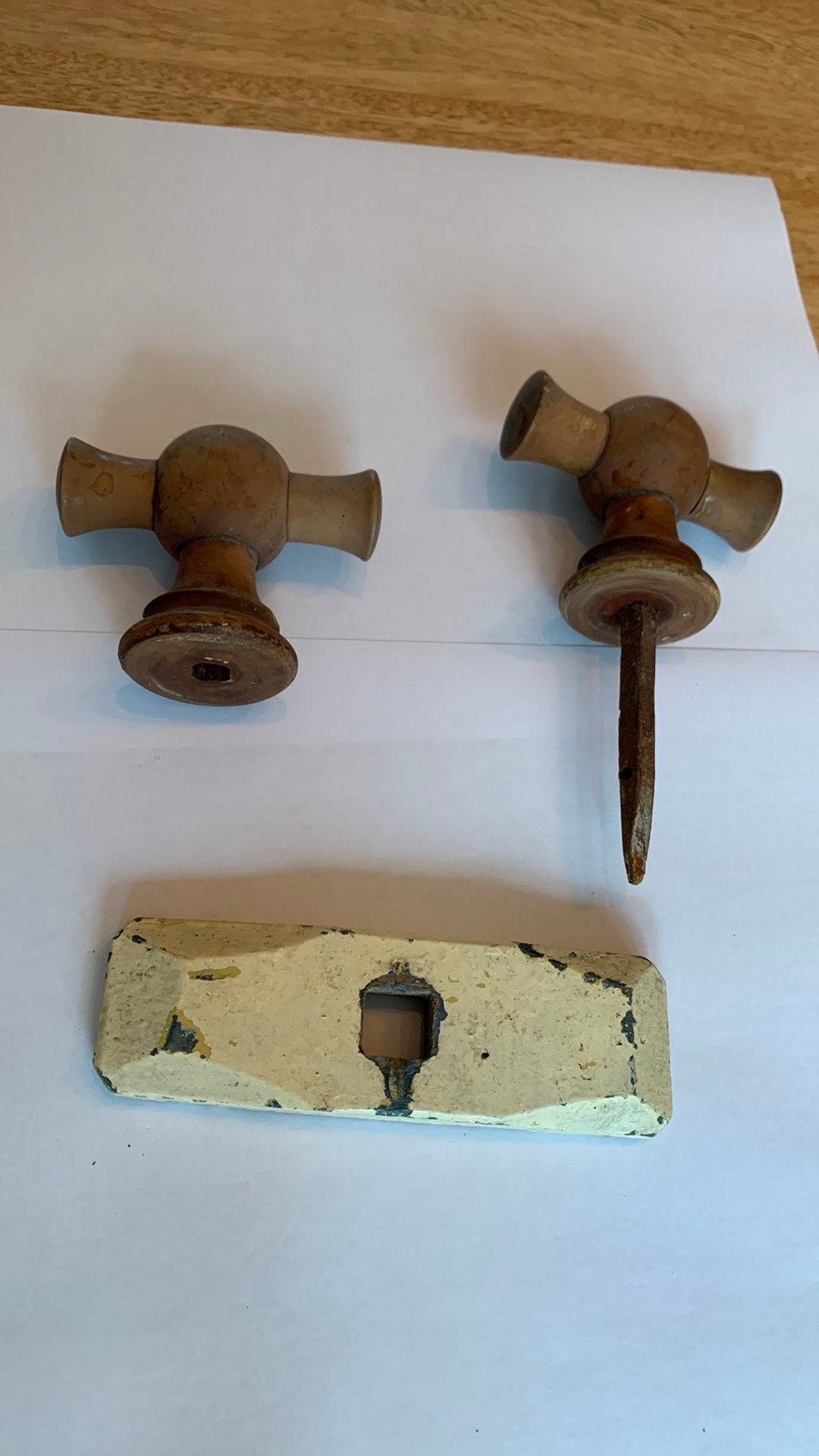 Brocante deurknop, Ophalen of Verzenden, Gebruikt, Overige materialen, Klink of Kruk