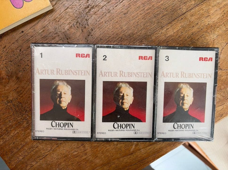 Nieuwe gesealde cassettebandjes Artur Rubinstein Chopin, 2 t/m 25 bandjes, Klassiek, Ophalen of Verzenden, Voorbespeeld