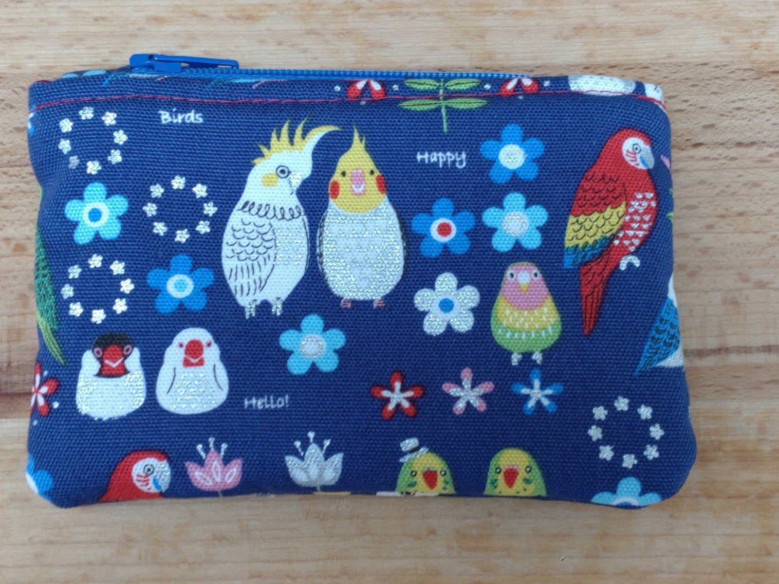 Portemonneetje met (valk)parkieten, Sieraden, Tassen en Uiterlijk, Ophalen of Verzenden, Nieuw, Blauw