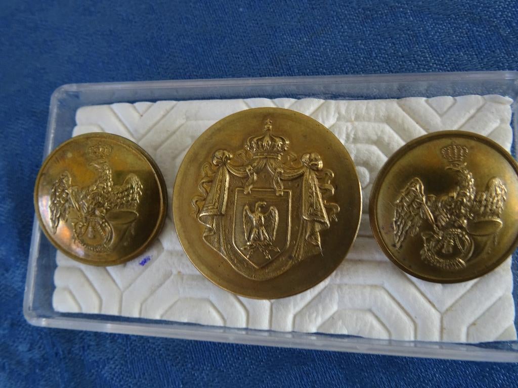 Uniform knopen Koning Lodewijk Napoleon + garde lijfwacht, Ophalen of Verzenden, Overige merken
