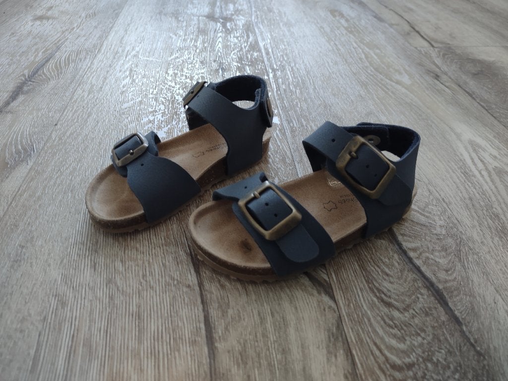 Mooie blauwe leren sandalen, maat 22. Bobbi Shoes, als nieuw, Bobbi Shoes, Onb, Overige typen, Ophalen of Verzenden