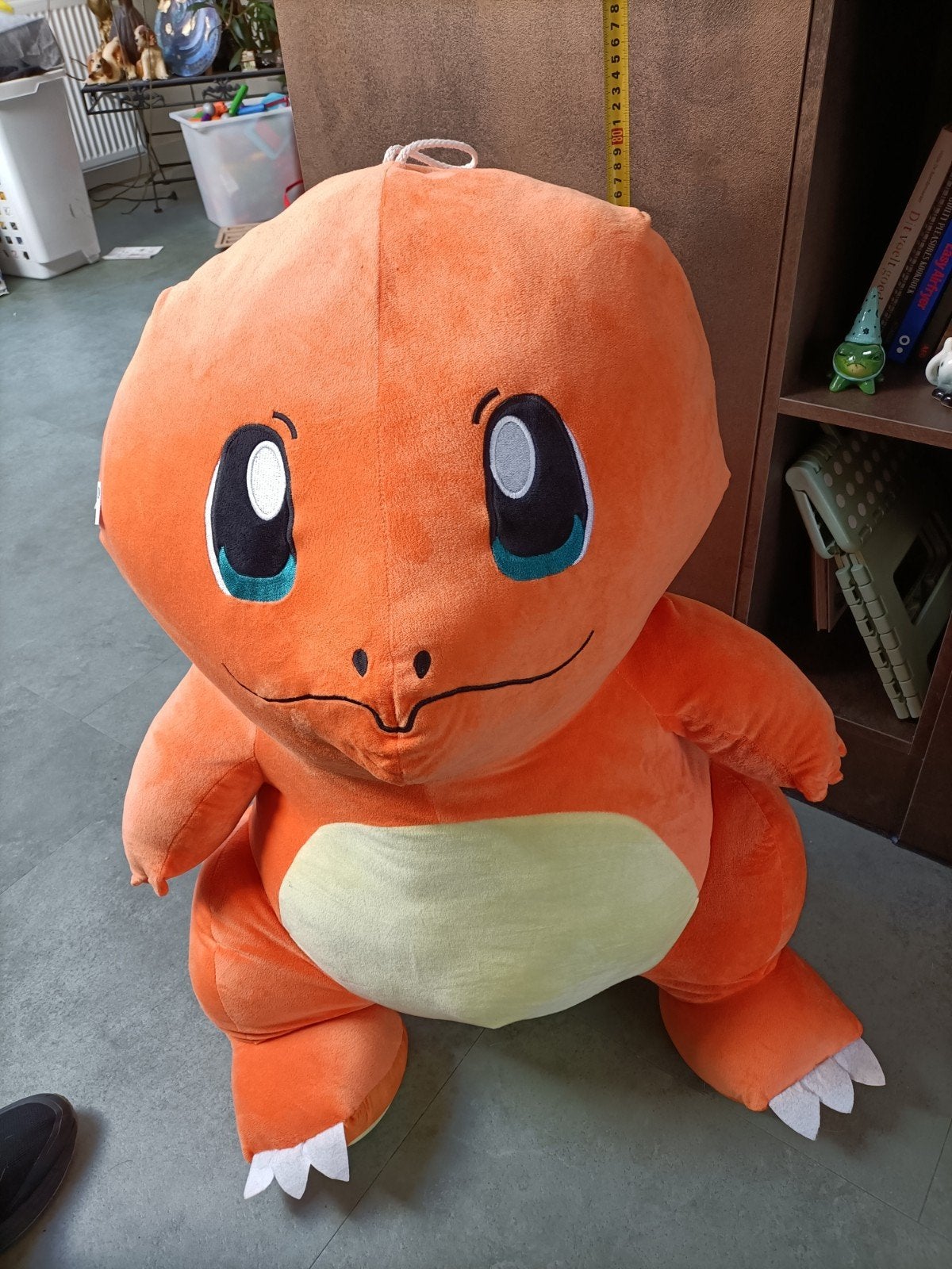 Grote Charmander Knuffel (80cm hoog), Oranje, Gebruikt, Overige merken, Overige typen