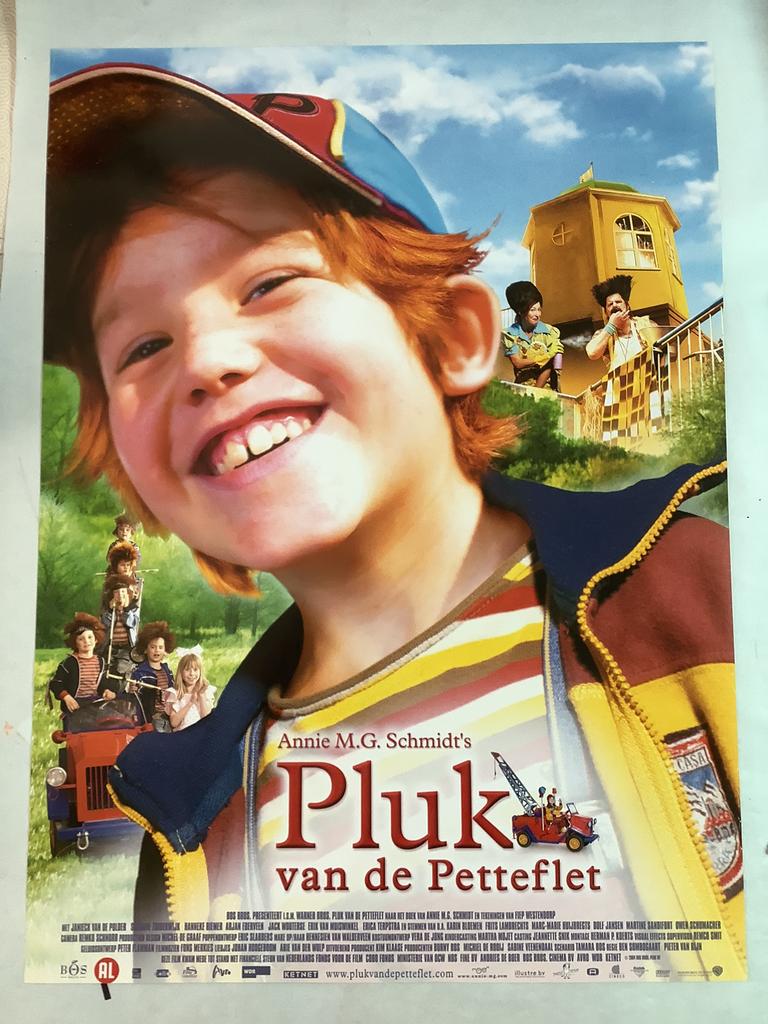 PLUK VAN DE PETTEFLET   FILMPOSTER   70-100 cm, Ophalen of Verzenden, Zo goed als nieuw