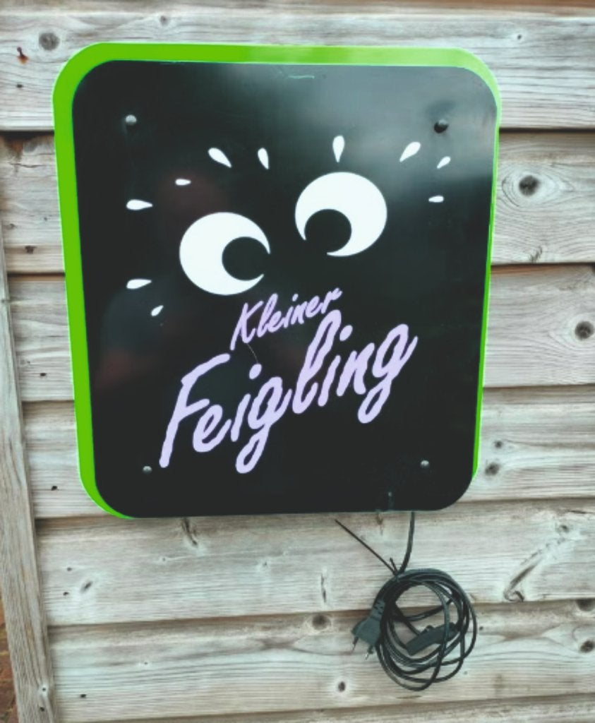 Verlicht Reclame "Kleiner Feigling" - Uniek Design, Ophalen, Reclamebord