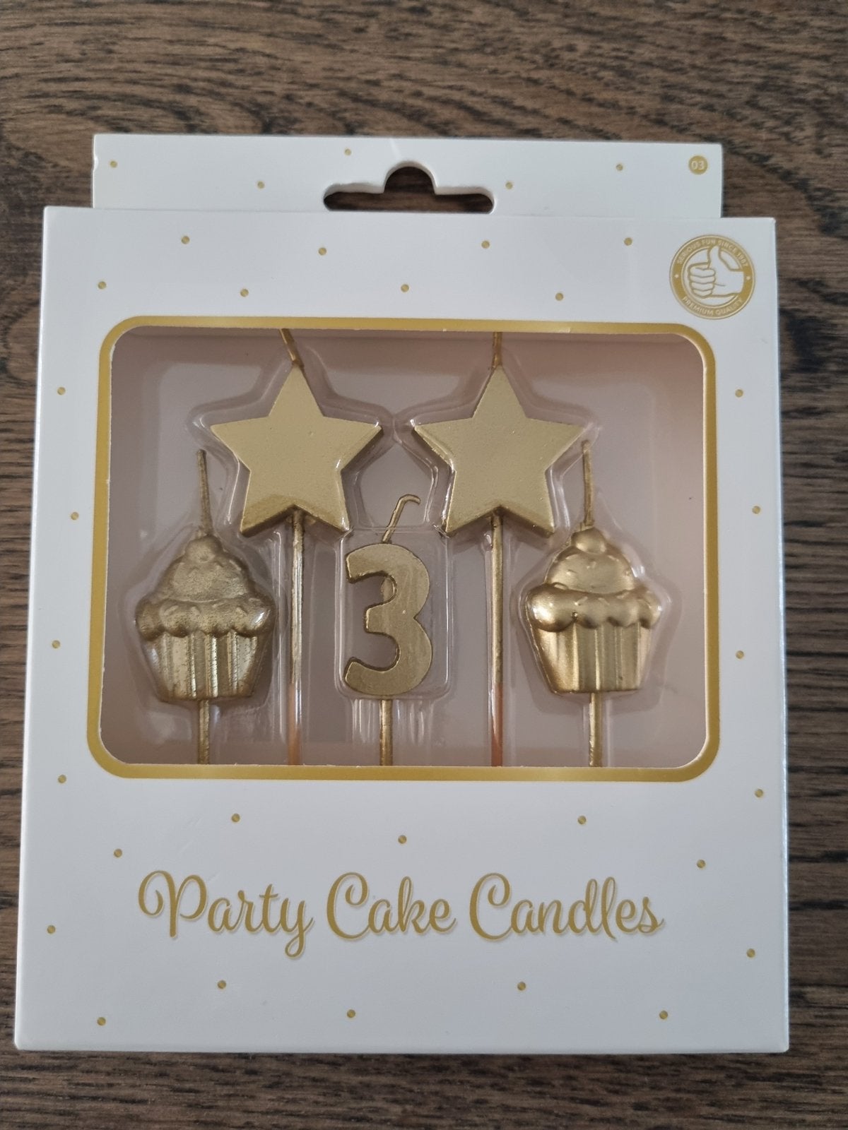 Taartkaarsen 3 jaar - Party Cake Candles, Ophalen of Verzenden, Nieuw, Versiering, Verjaardag