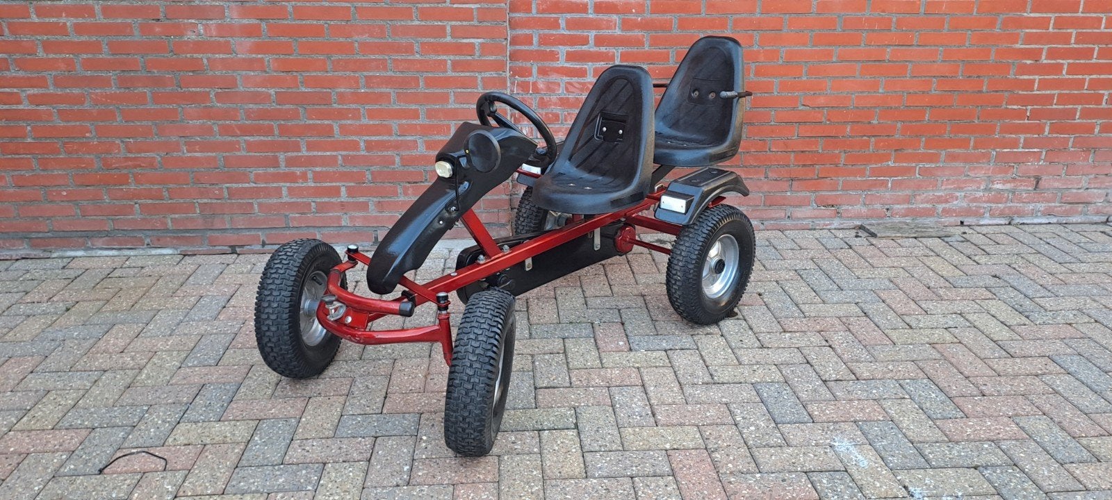 mammoet skelter met vrijloopnaaf  kar en duo zit, Ophalen, Zo goed als nieuw, Mammoet, Duozit
