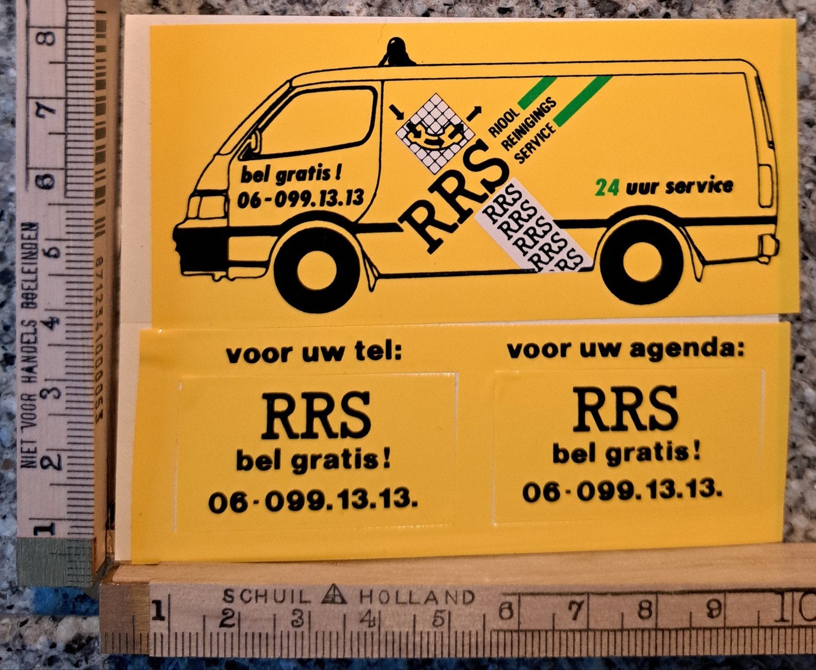 Vintage sticker volkswagenbusje busje RRS met kleine sticker, Ophalen of Verzenden, Zo goed als nieuw, Overige typen