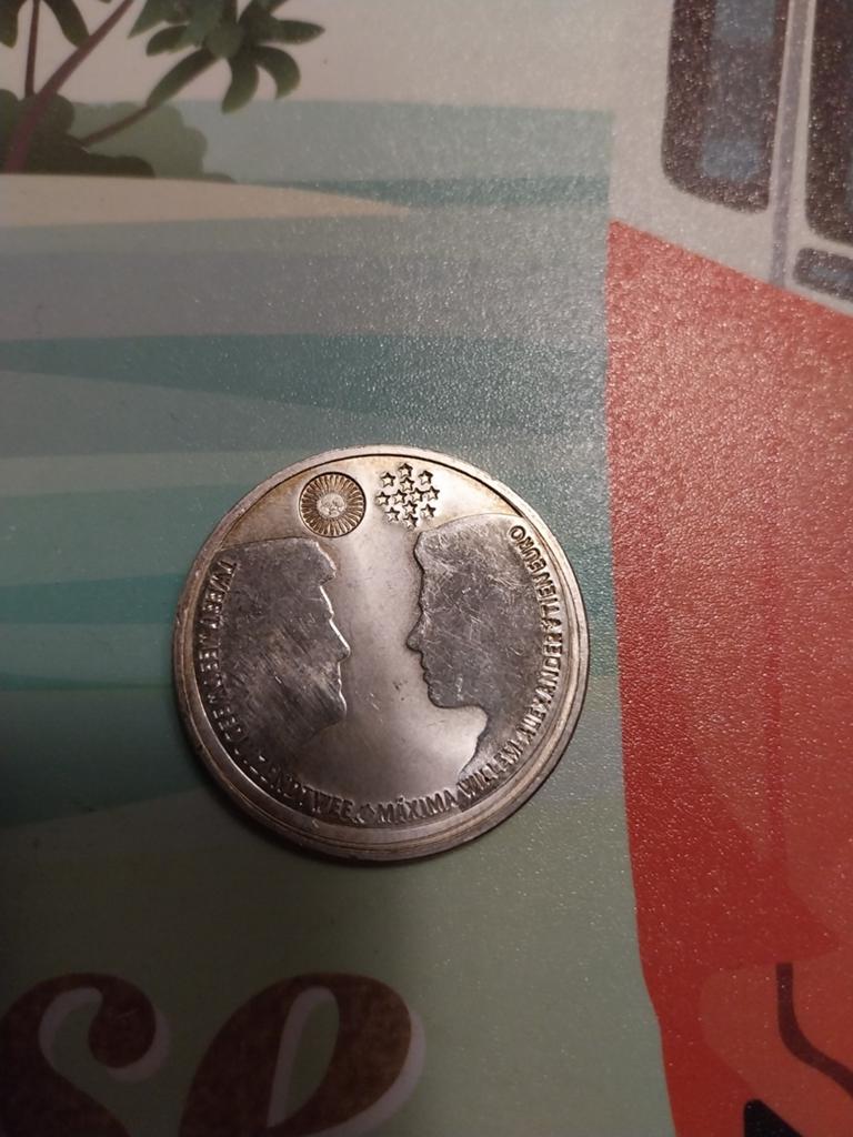 Huwelijksmunt Willem-Alexander en Máxima 10 euro, Koningin Beatrix, Geboorte of Huwelijk, Losse munt, Overige waardes