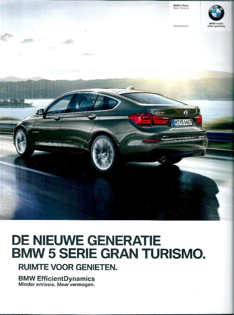 Brochure BMW 5 Serie Gran Turismo 2013, Ophalen of Verzenden, Gelezen, BMW