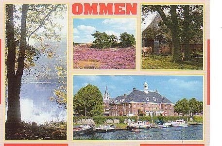 Ansichtkaart 	Ommen	4-luik, Verzamelen, Ansichtkaarten | Nederland, Verzenden, 1980 tot heden, Gelopen, Overijssel