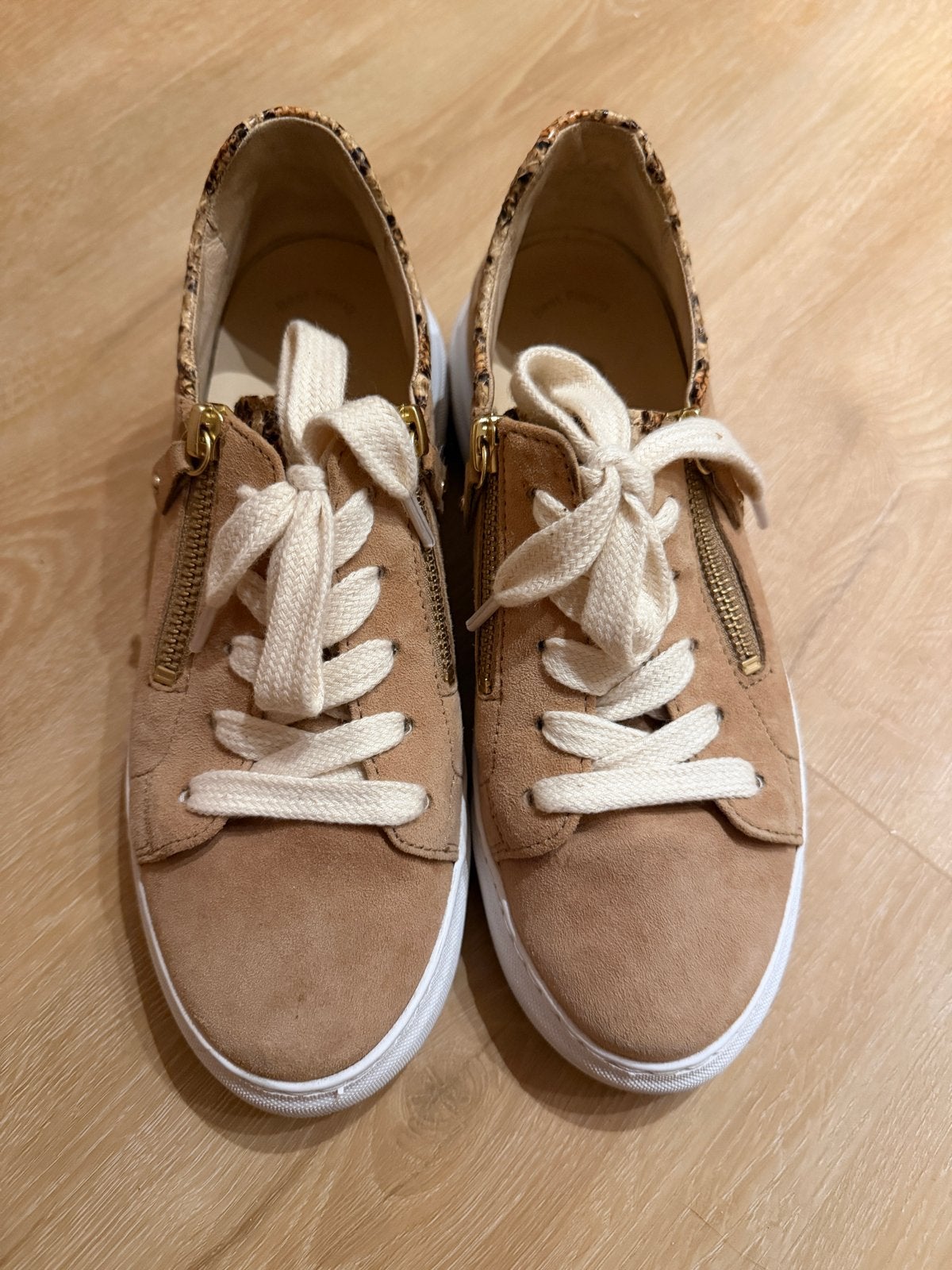 Gabor sneakers met slangenprint en rits - Maat 3, Ophalen of Verzenden, Gedragen, Bruin, Sneakers of Gympen