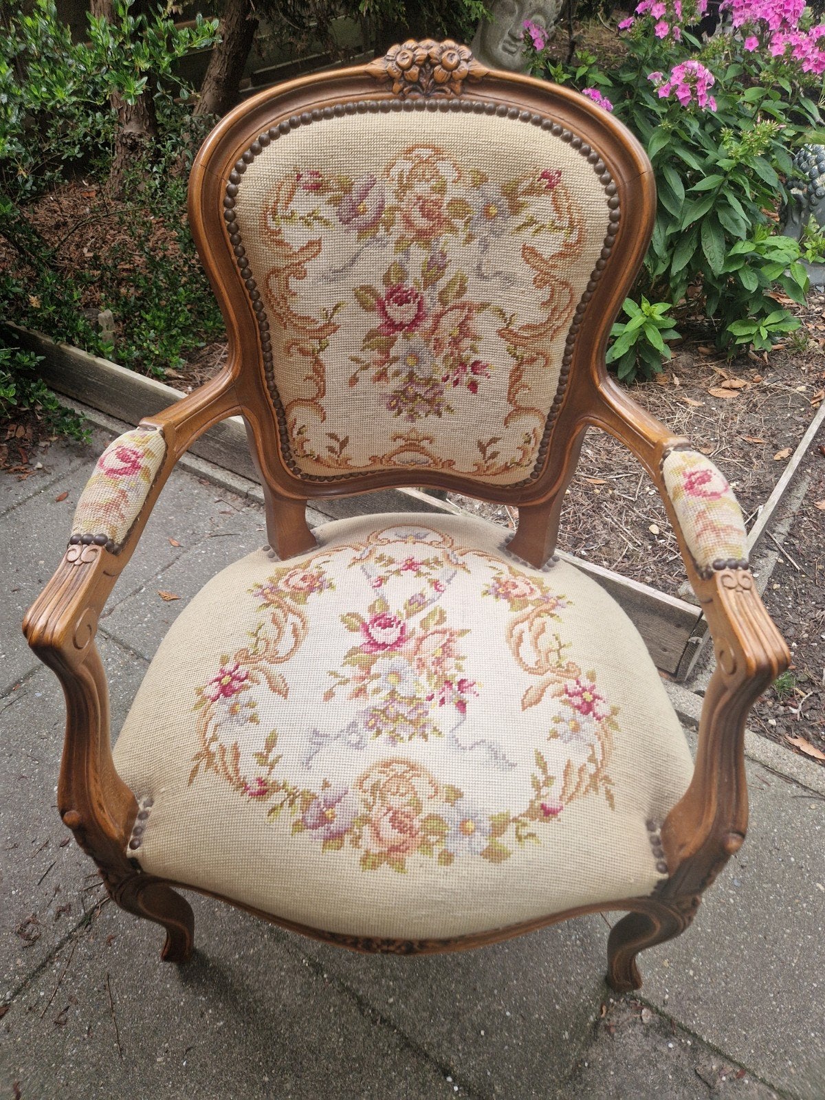 Antieke Louis seize fauteuil, handmade no screws, Ophalen
