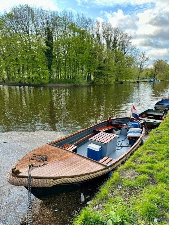 Klassieke sloep boot met trailer, Antifouling, Gebruikt, Binnenboordmotor, 10 pk
