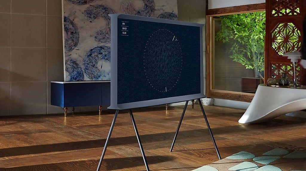 Samsung The Serif TV 55 inch QLED 4K ‘Cotton Blue’, Audio, Tv en Foto, Televisies, Ophalen, QLED, 50 Hz, Zo goed als nieuw