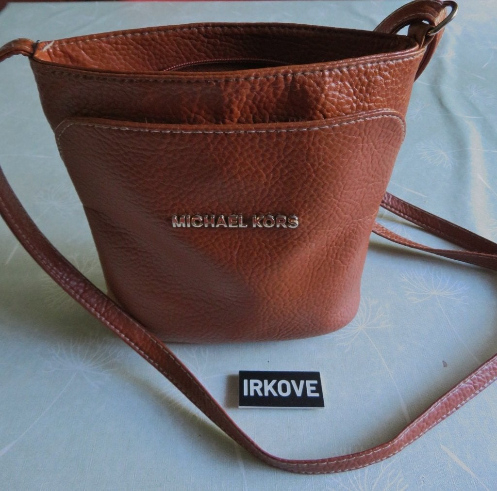 MICHAEL KORS * CROSS BODY TAS * Bruin Leer *, Verzenden, Bruin, Schoudertasje