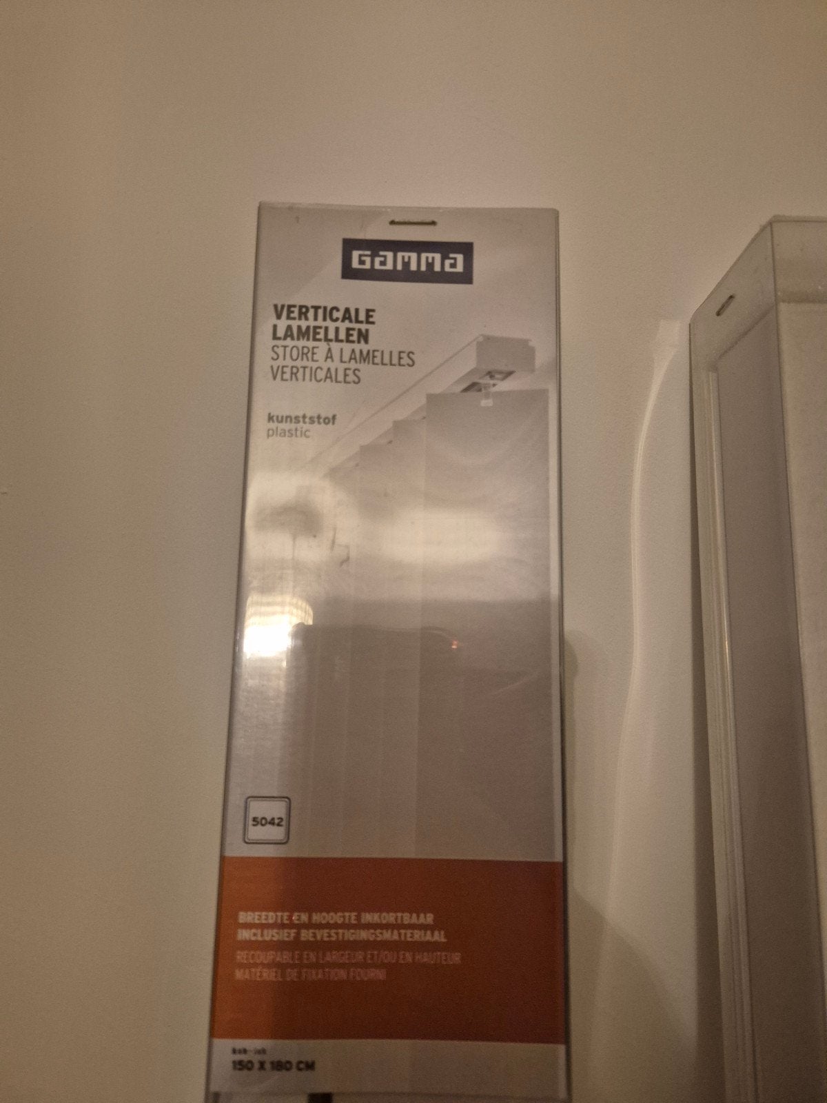 Gamma verticale lamellen 150x180 cm – 2 sets ongeopend, Ophalen, Wit, Lamellen, Kunststof