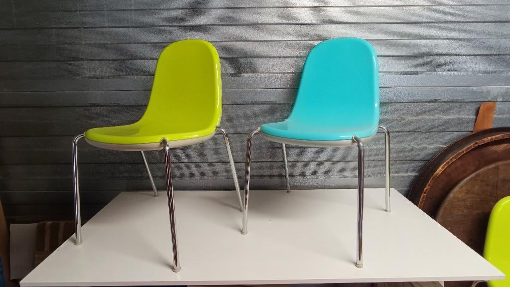 Jaren 60 stijl stoelen, Huis en Inrichting, Stoelen, Ophalen, Kunststof, Gebruikt, Overige kleuren