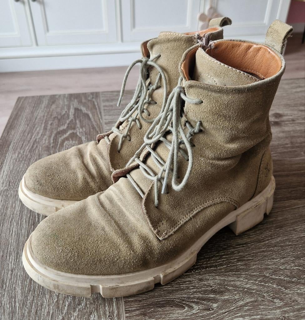 Lace-Up Boots with Side Zip - Maat 40, Lage of Enkellaarzen, Post Xchange, Ophalen of Verzenden, Zo goed als nieuw