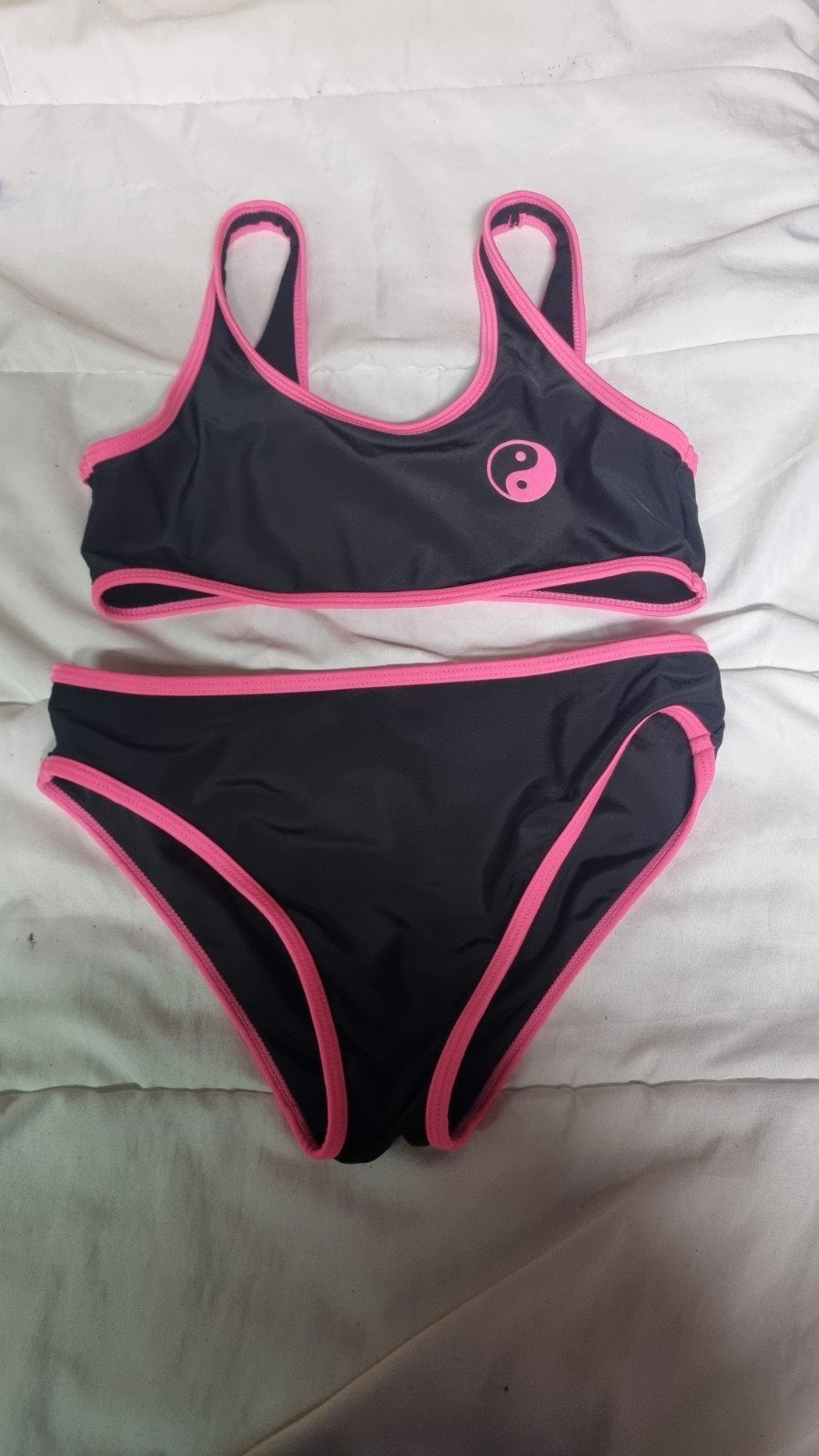Leuke bikini maat 146 - gedragen maar in goede staat, Gebruikt, Bikiniset, Meisje, Ophalen of Verzenden