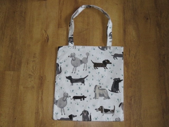 Nieuwe handgemaakte tas hondenstof gevoerd, Ophalen of Verzenden, Nieuw, Wit, Shopper