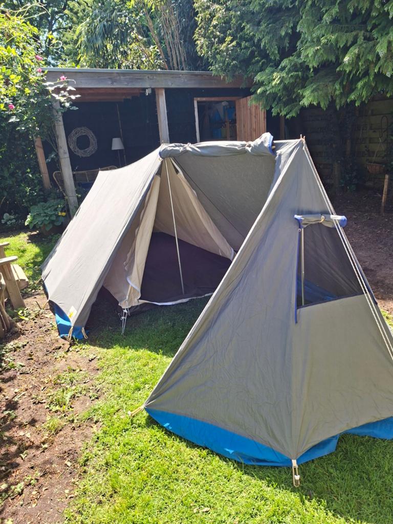 Retro/vintage katoenen Apache Puma III tunneltent - 3 pers., Ophalen of Verzenden, Gebruikt, Tot en met 3