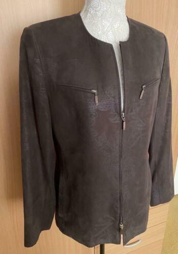 Marcona suède look jasje maat 38[V], Maat 38/40 (M), Bruin, Ophalen of Verzenden, Zo goed als nieuw