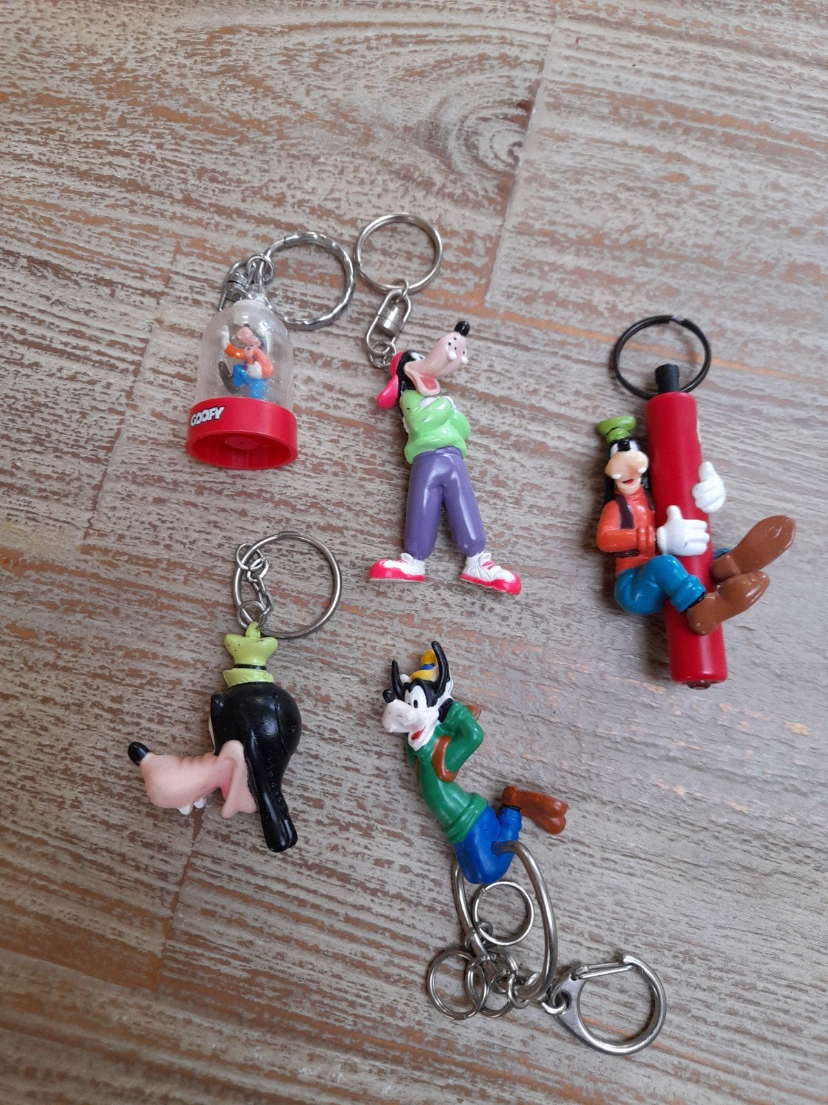 Goofy sleutelhangers 5 stuks, Ophalen of Verzenden, Goofy of Pluto, Beeldje of Figuurtje