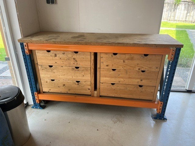 werkbank inpaktafel werktafel, Ophalen, Gebruikt, 170 cm of meer