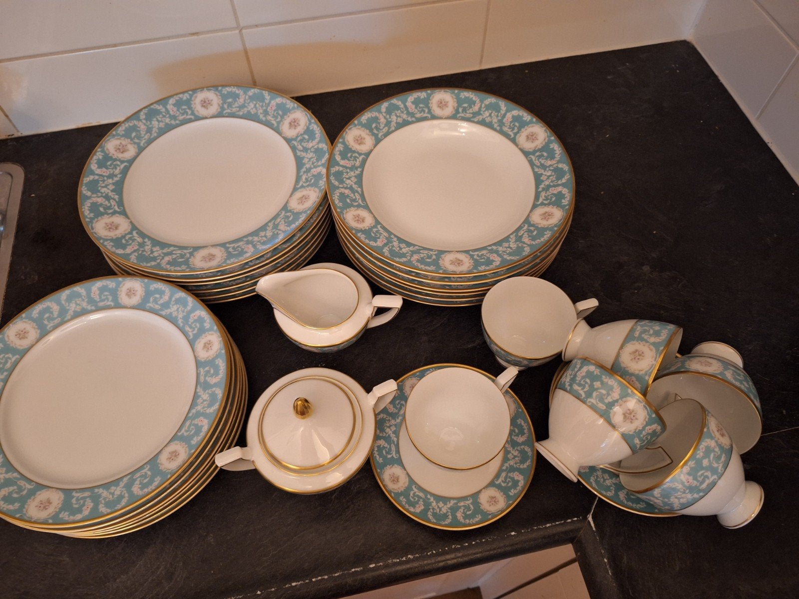 Prachtig 6 persoons Heinrich H&C Selb Bavaria servies, Antiek en Kunst, Ophalen