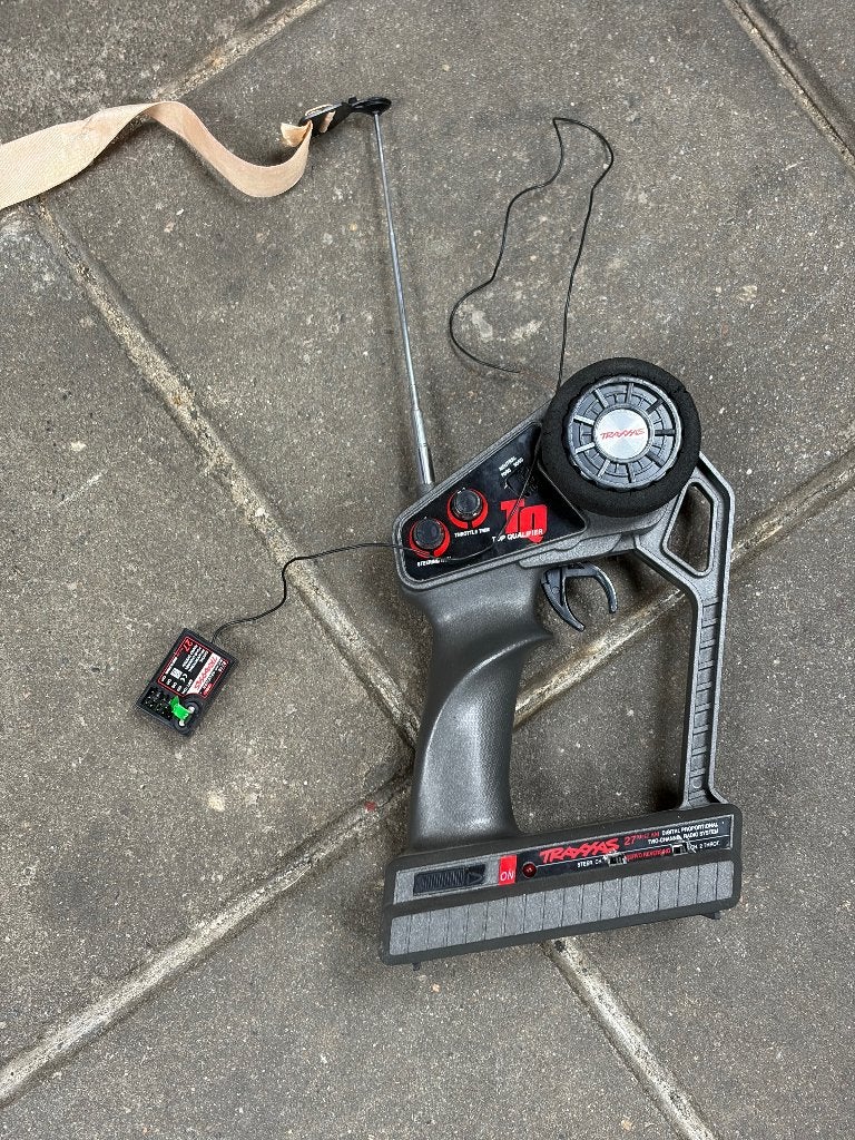 Traxxas 27 mHz Stuurwiel Zender met Antenne Vaantje, Gebruikt, Niet van toepassing, Niet van toepassing, Traxxas