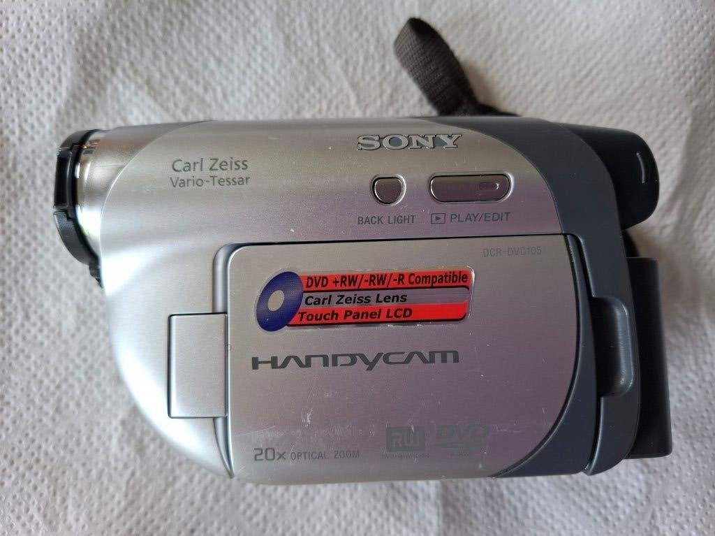 Sony Handycam DCR-DVD105E videocamera,voor mini dvd, Gebruikt, Dvd, 20x of meer, Ophalen of Verzenden