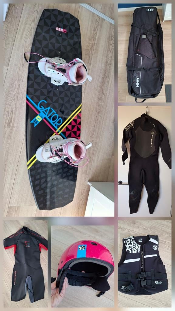 Wakeboardset, Watersport en Boten, Wakeboarden, Ophalen, Gebruikt, Board en Schoenen