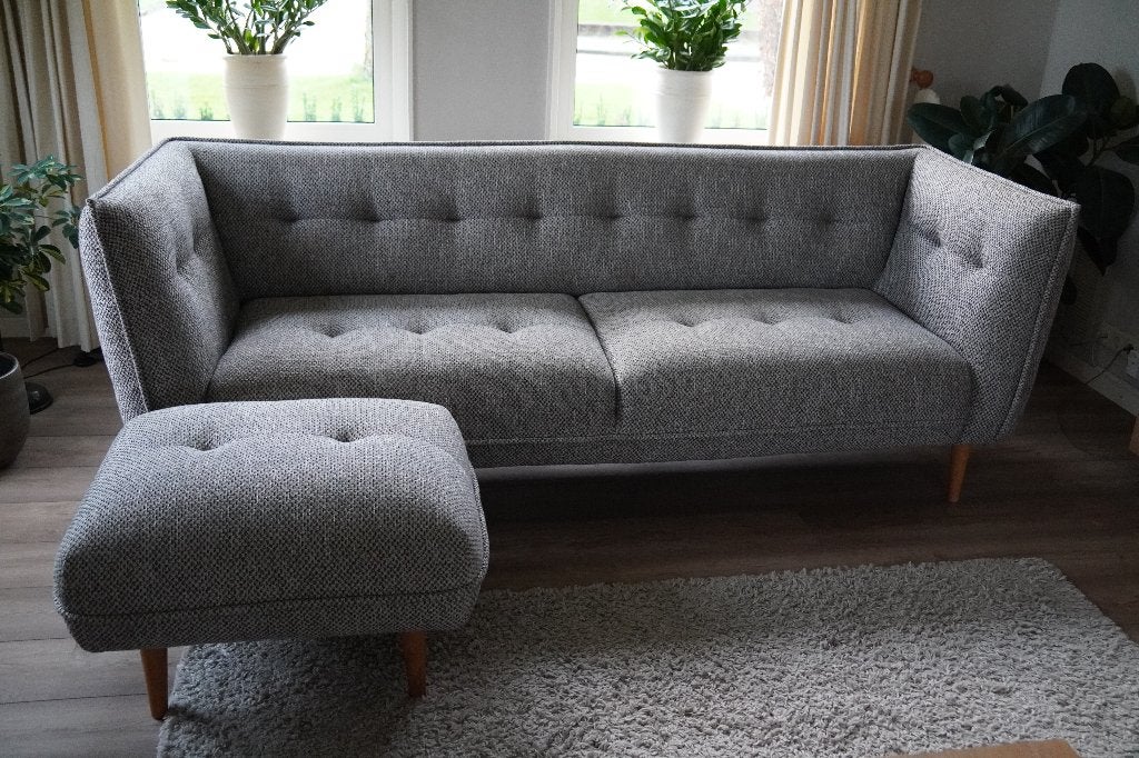 3 zits bank met hocker Goossens, Ophalen, Gebruikt, Driepersoons, 75 tot 100 cm