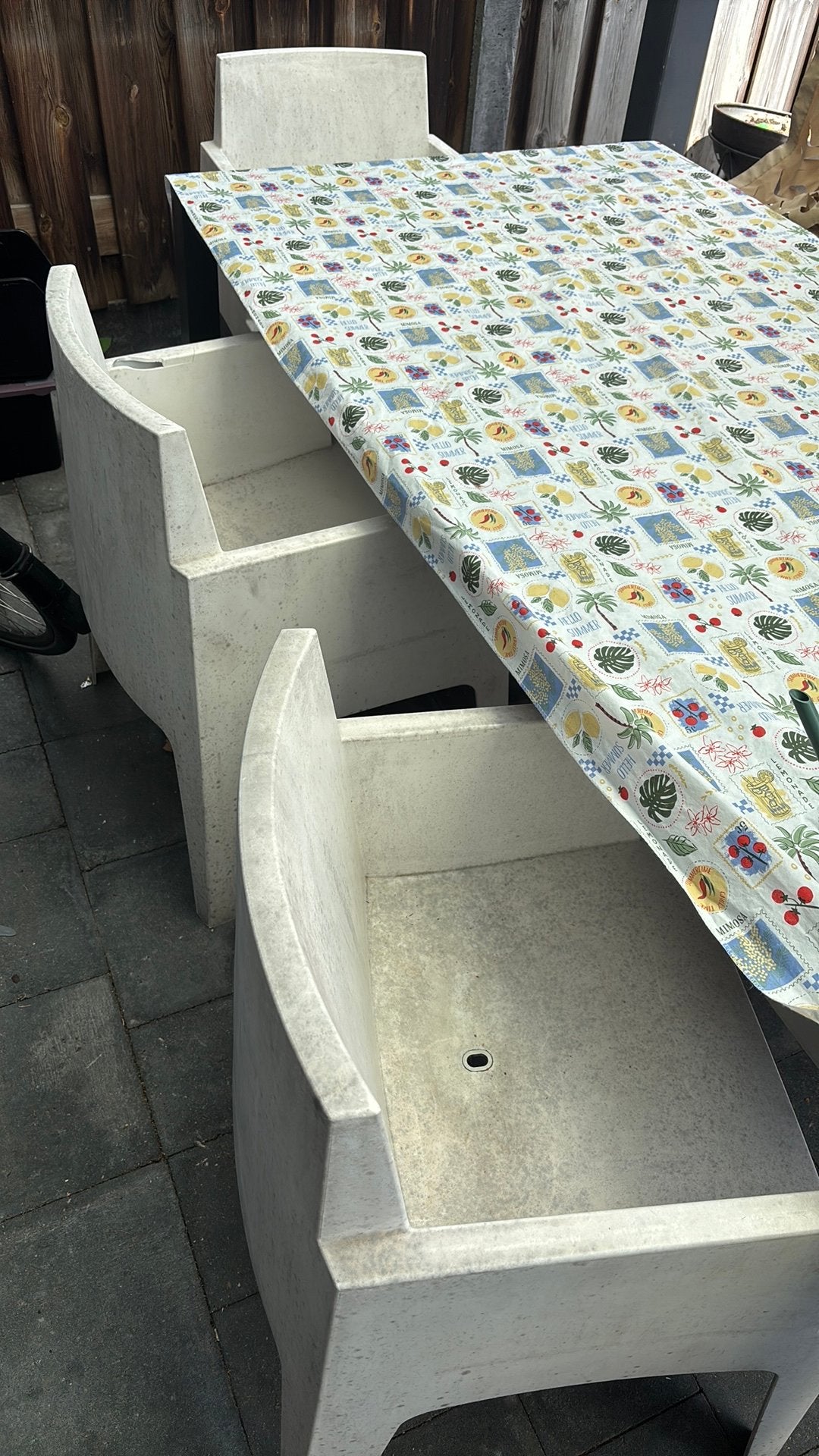 6 tuin stoel gratis ophalen wit- logistieke ondersteuning, Tuin en Terras, Tuinsets en Loungesets, Kunststof, Zo goed als nieuw