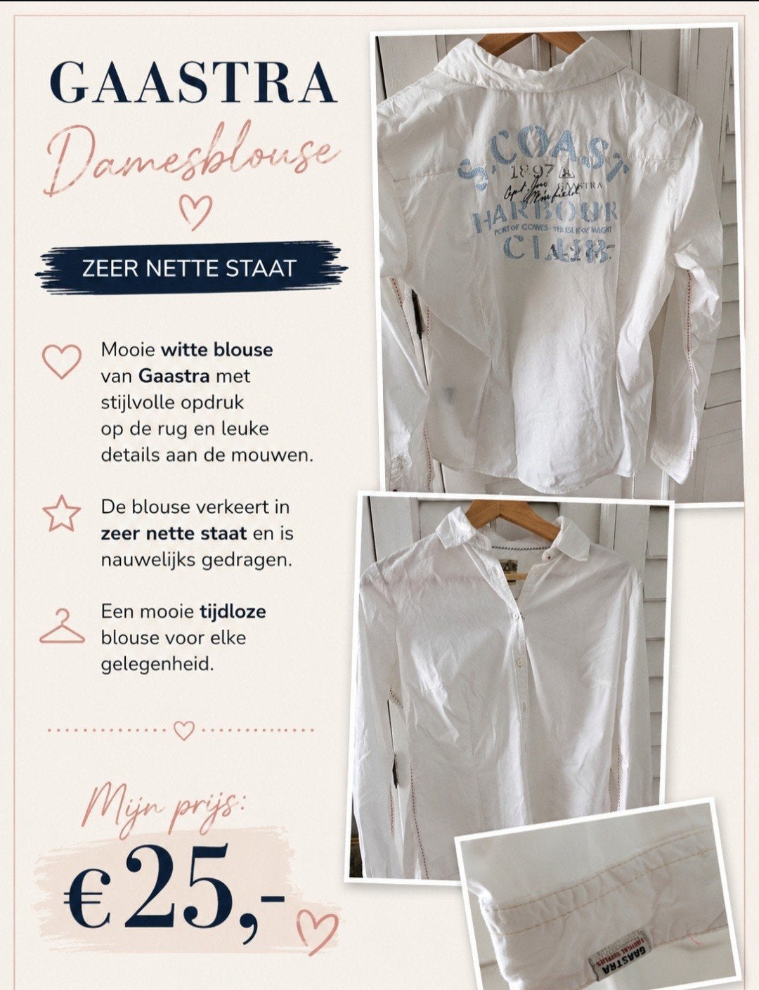 GAASTRA DAMES BLOUSE, Ophalen of Verzenden, Zo goed als nieuw