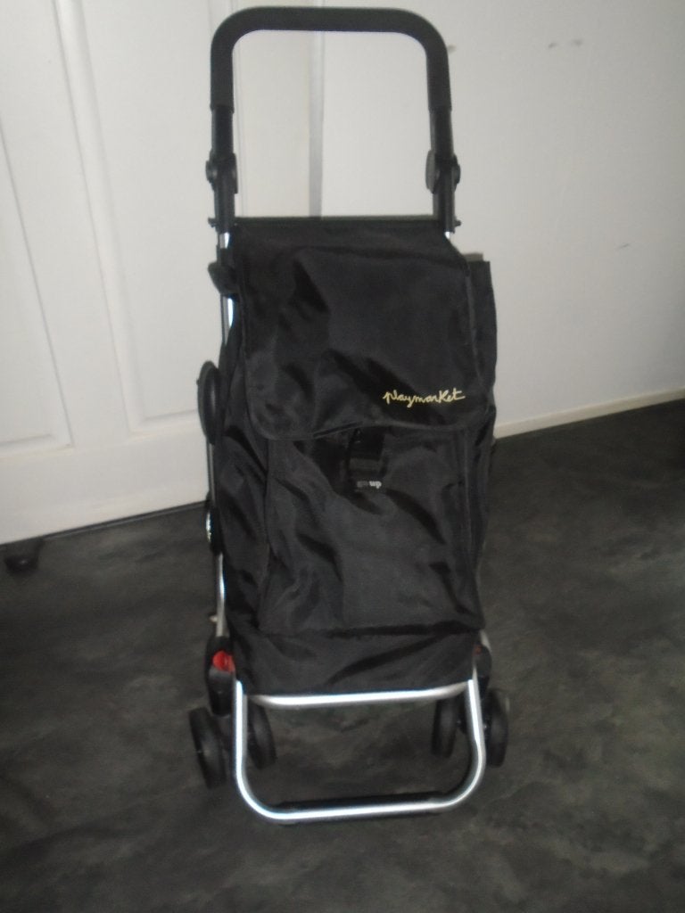Playmarket Go Up Boodschappentrolley - Zwart, Opvouwbaar, 40 tot 60 cm, Wieltjes, 20 tot 30 cm, Zwart