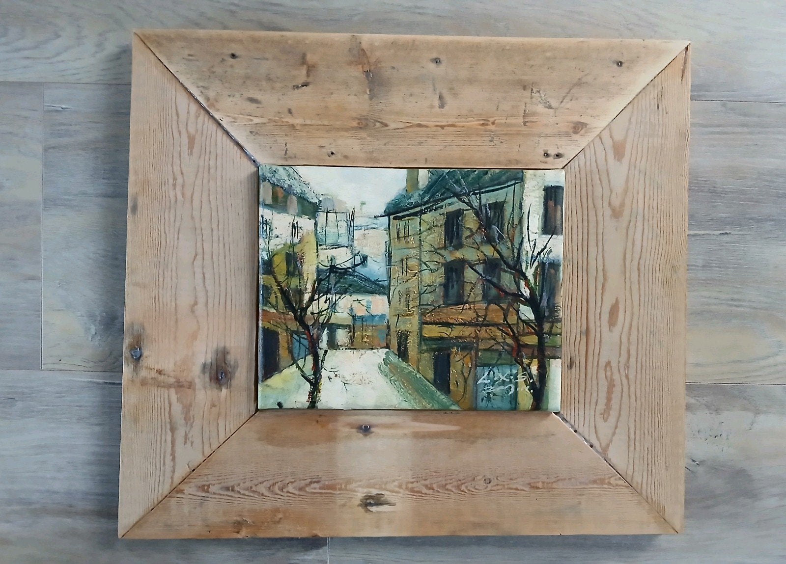 Schilderij # City street, Ophalen of Verzenden, Nieuw, Minder dan 50 cm