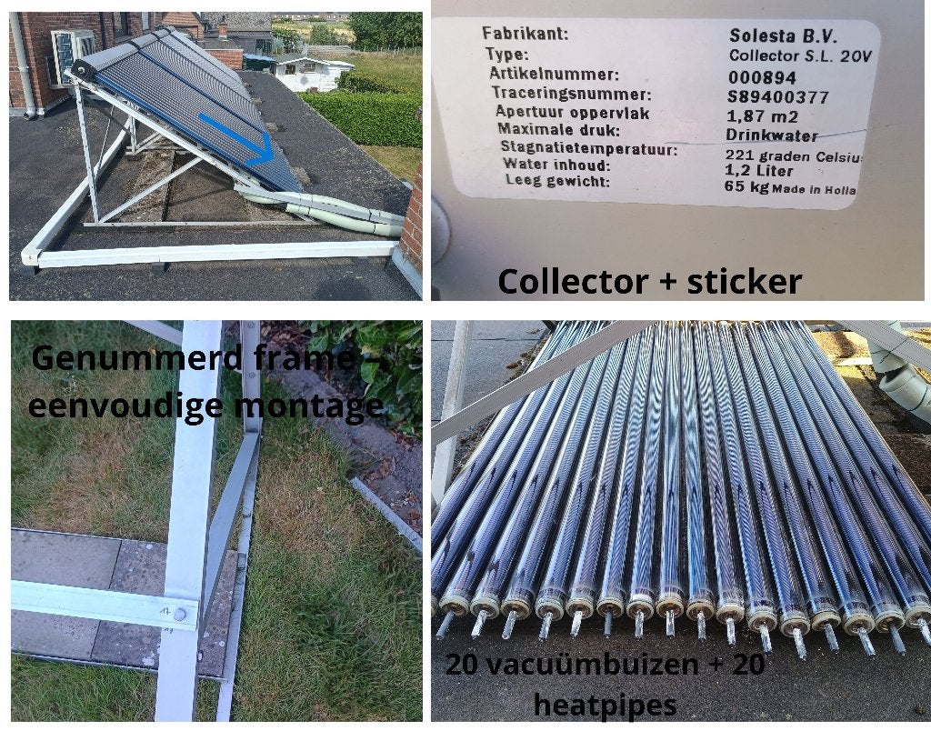 Solesta Silverline zonnecollector – complete set, Ophalen, Afdekzeil