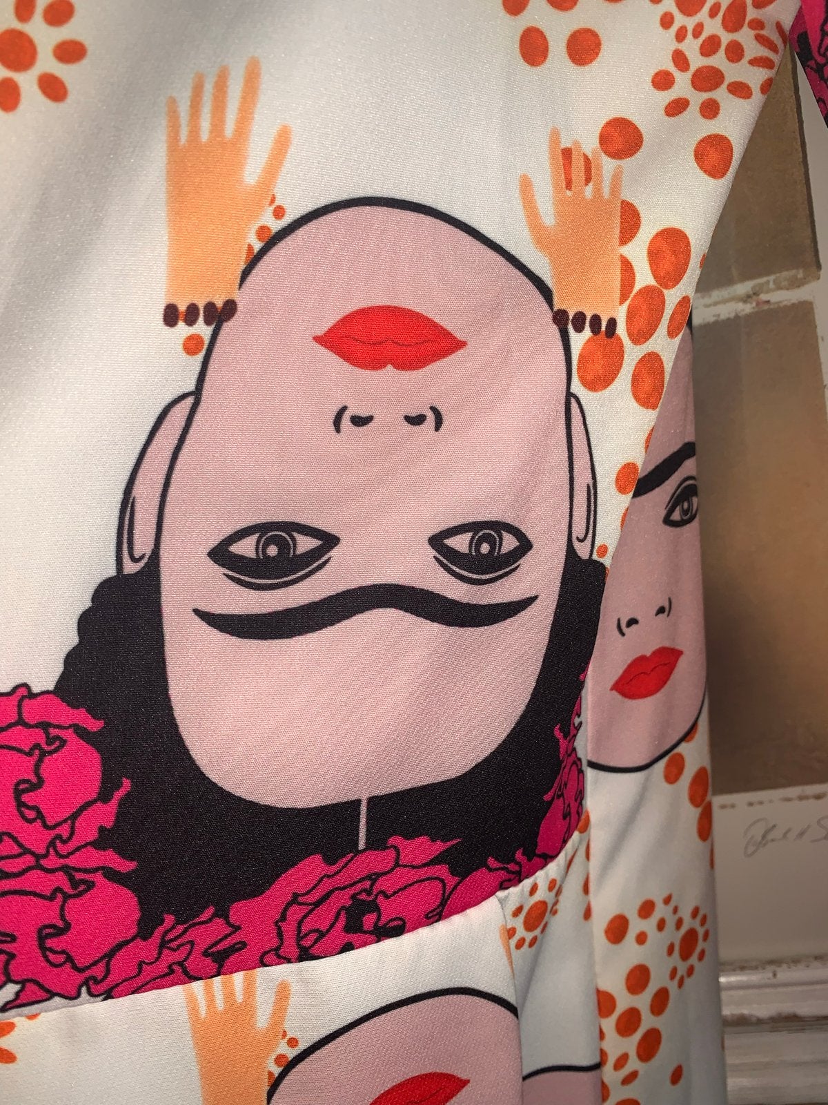Patricia Forgeal LM LULU Jasje met Frida Kahlo print, Kleding | Dames, Maat 38/40 (M), Wit, Ophalen of Verzenden, Zo goed als nieuw