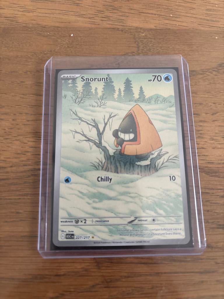 Snorunt 227/217 Art Rare Pokémon Kaart (NM Staat), Ophalen of Verzenden, Zo goed als nieuw, Losse kaart