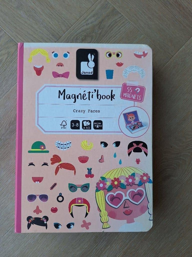 Magnetibook Janod Crazy faces, Ophalen, Gebruikt, Puzzelen