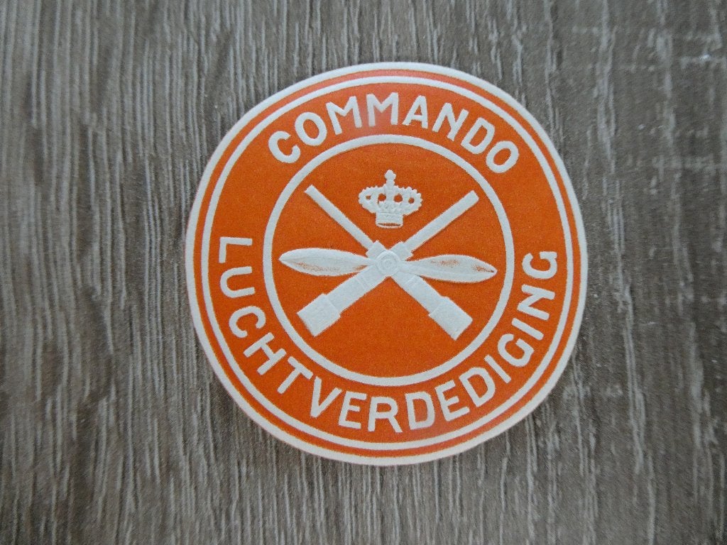 Sluitzegel Commando Luchtverdediging., Ophalen of Verzenden, Landmacht, Nederland, Embleem of Badge