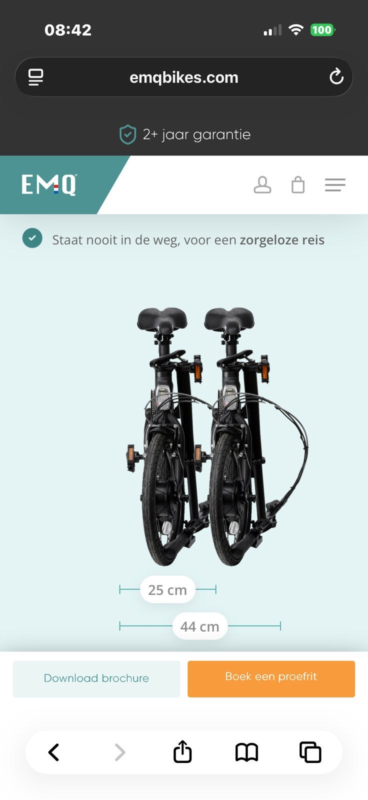 EMQ Vouwfiets elektrisch, Fietsen en Brommers, Fietsen | Vouwfietsen, Ophalen, Nieuw, 20 inch of meer