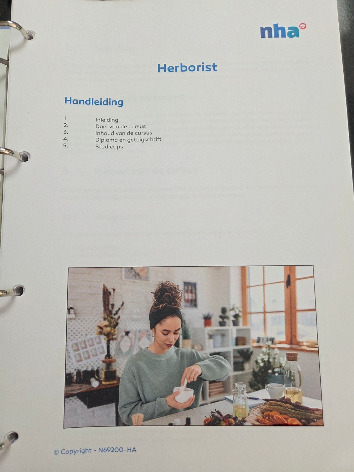 NHA Cursus Herborist, Verzenden, Zo goed als nieuw, Overige niveaus, NHA