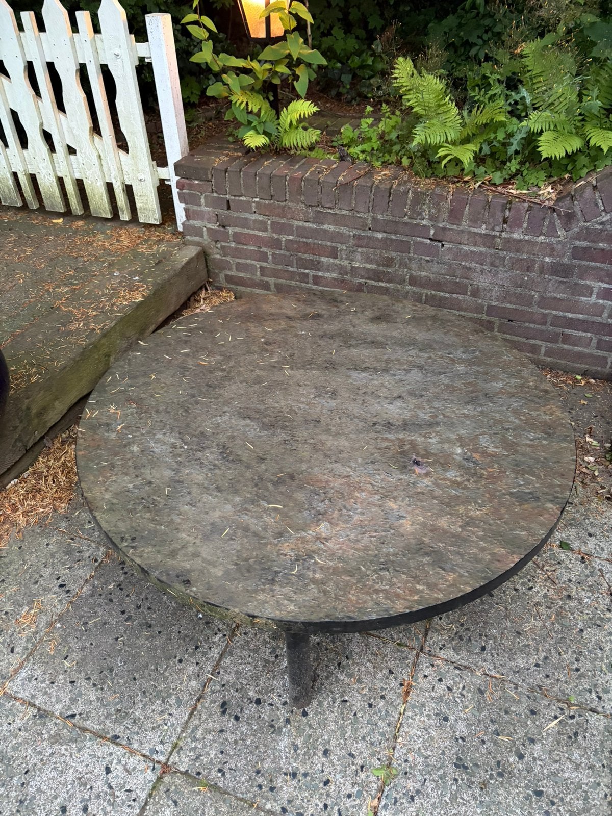 Tuinkoffietafel, Ophalen, Gebruikt, Rond, Metaal