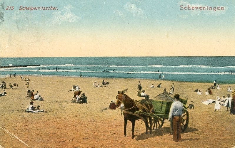 SCHEVENINGEN – Schelpenvisser op het strand 1922 (VK677), Verzenden, 1920 tot 1940, Gelopen, Zuid-Holland
