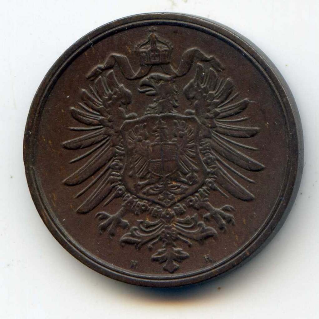 Duitsland 2 Pfennig 1875 H PR, Ophalen of Verzenden, Duitsland