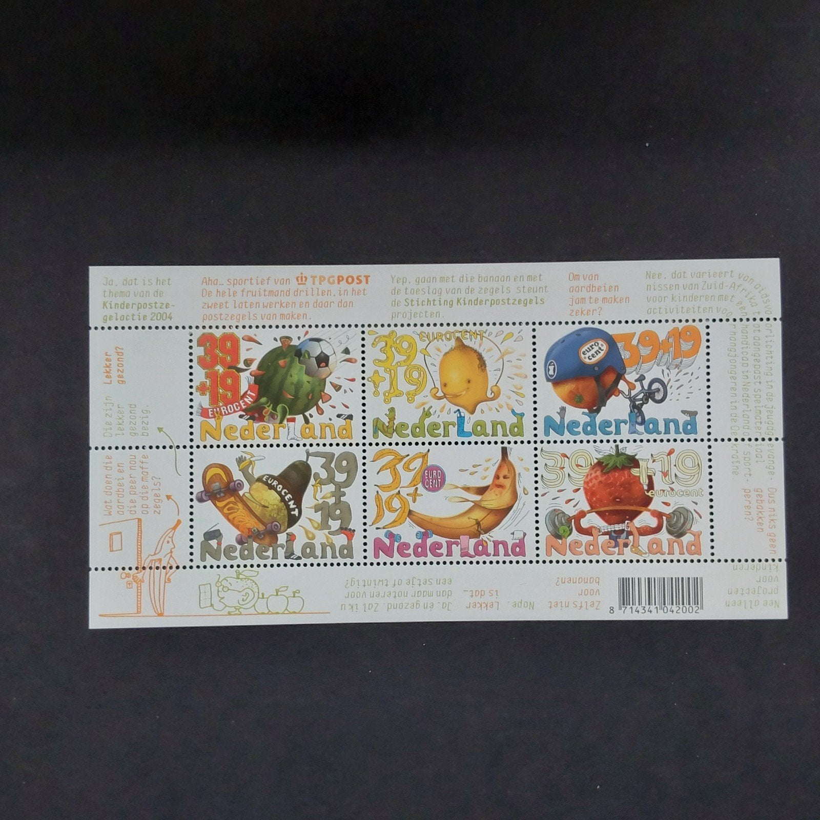 Kinderpostzegels 2004 - Lekker Gezond (6 postzegels), Postzegels en Munten, Verzenden, Na 1940, Postfris