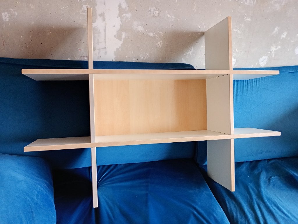 Vintage IKEA Robin planken - Bruin, Blauw, Wit (Jaren '80), Ophalen, Gebruikt