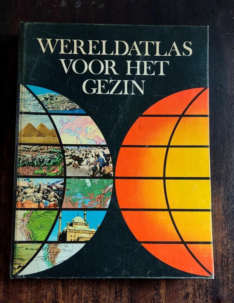 Wereldatlas voor het Gezin - 1970 editie, Gelezen, Overige atlassen, Ophalen of Verzenden, Wereld